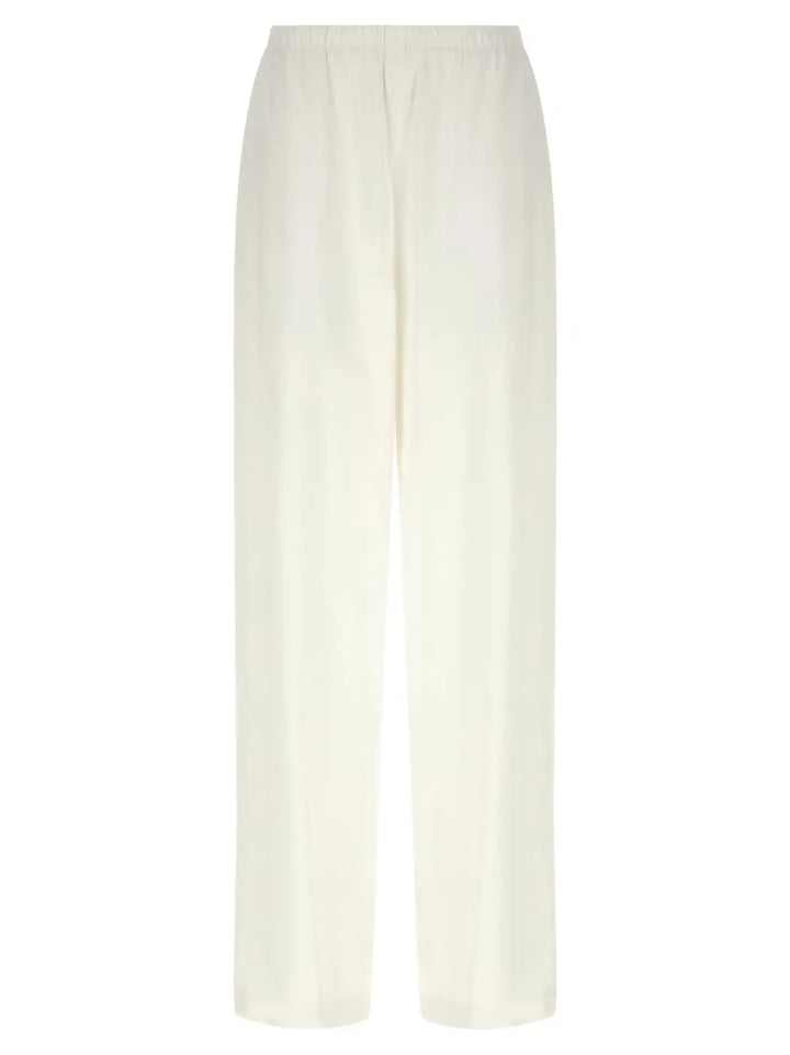 Max Mara White Linen Casual Pants