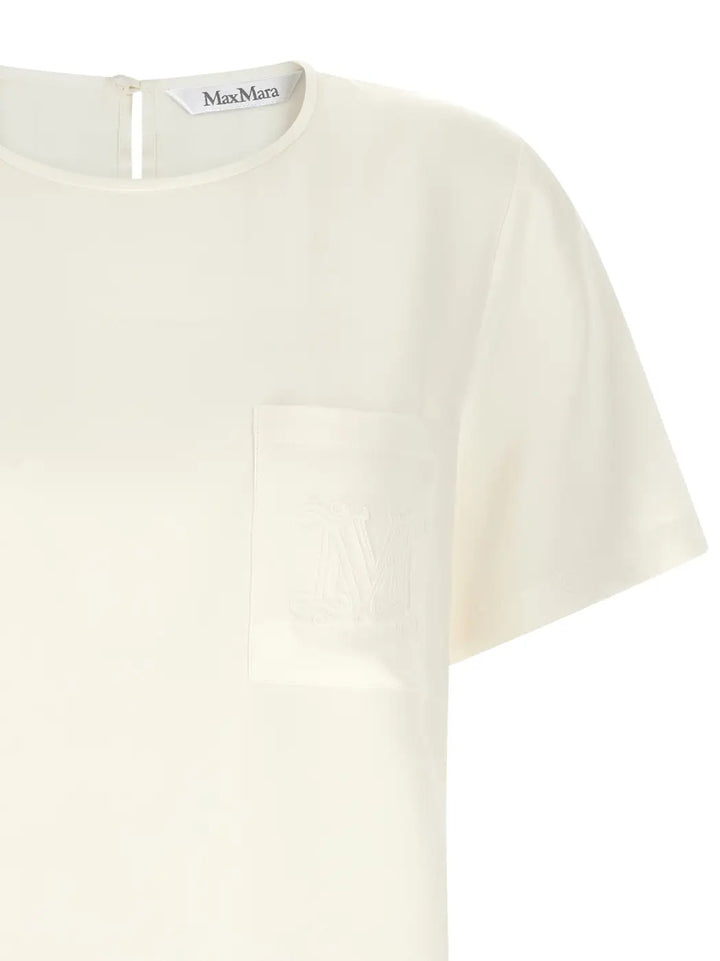 Max Mara White Silk Blouse