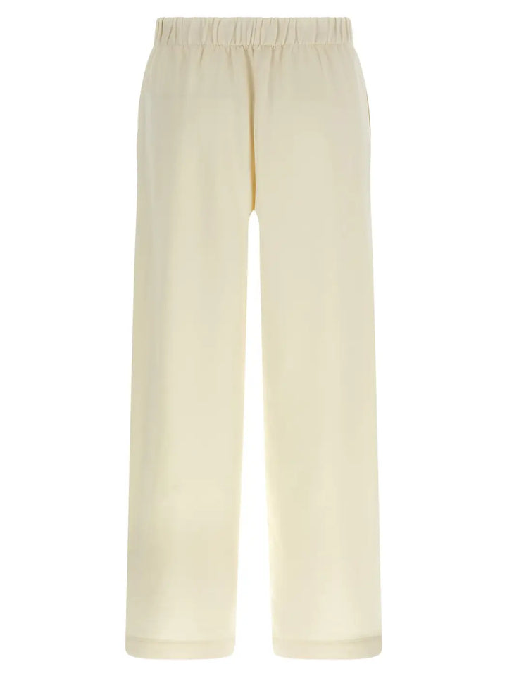 Max Mara White Silk Casual Pants