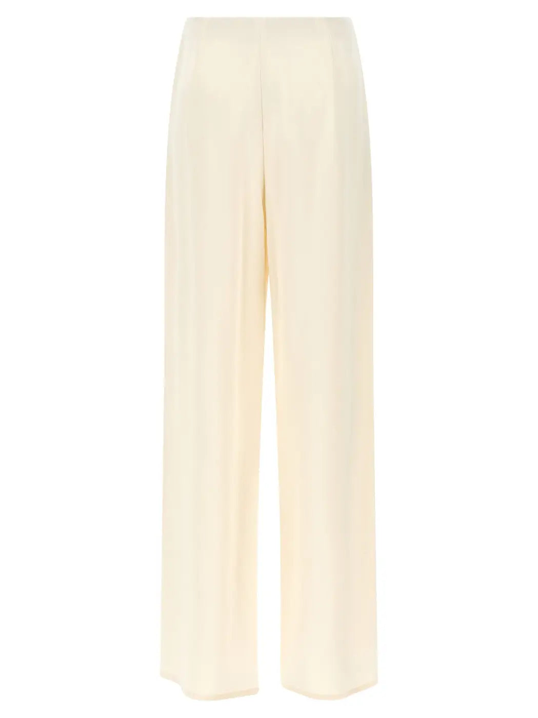 Max Mara White Silk Casual Pants