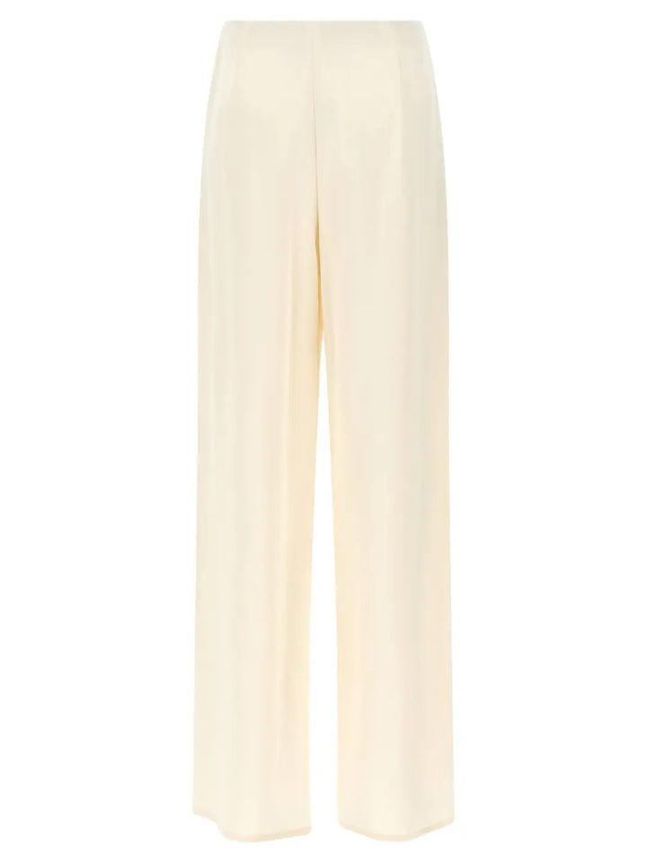 Max Mara White Silk Casual Pants