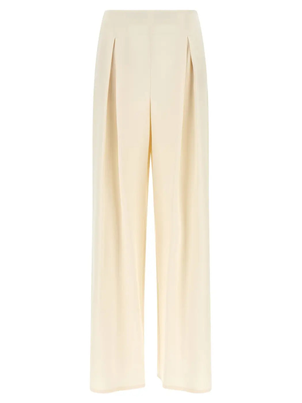 Max Mara White Silk Casual Pants
