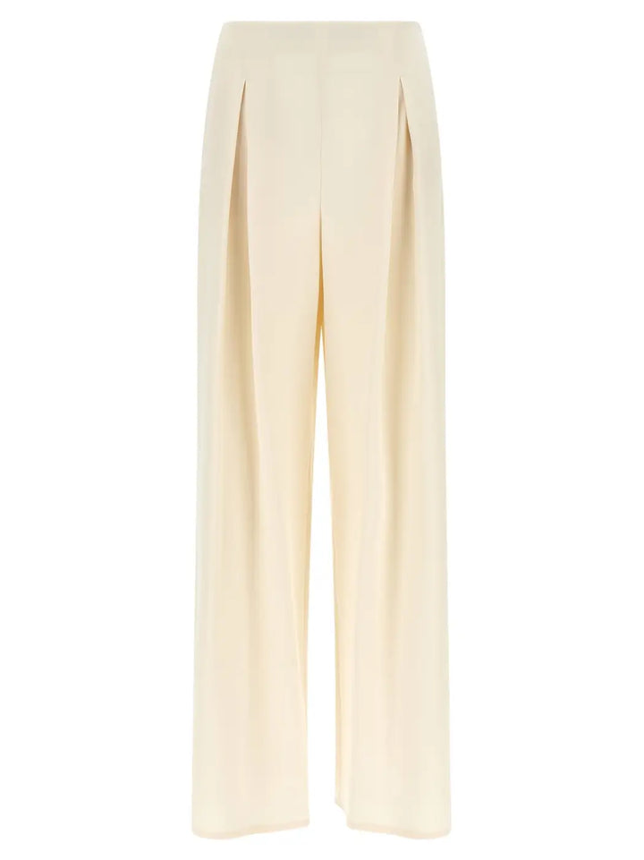 Max Mara White Silk Casual Pants