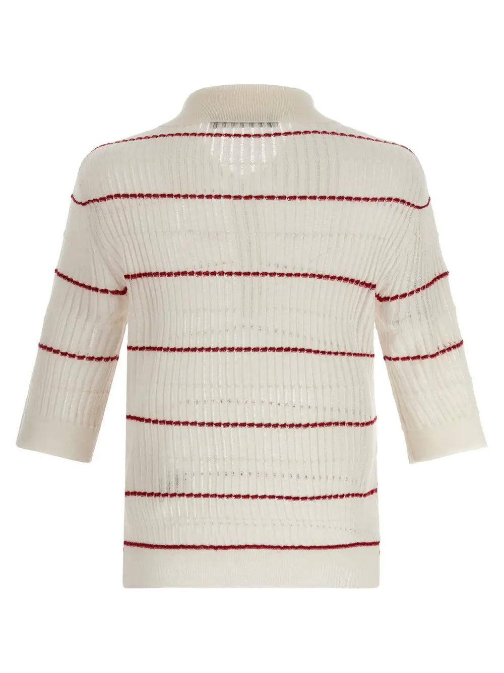 Max Mara White Silk Polo Shirt