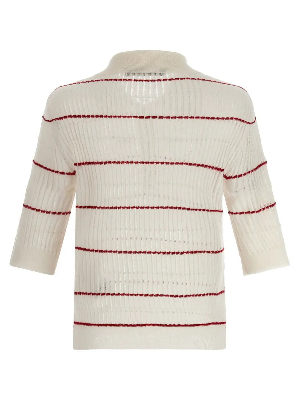Max Mara White Silk Polo Shirt