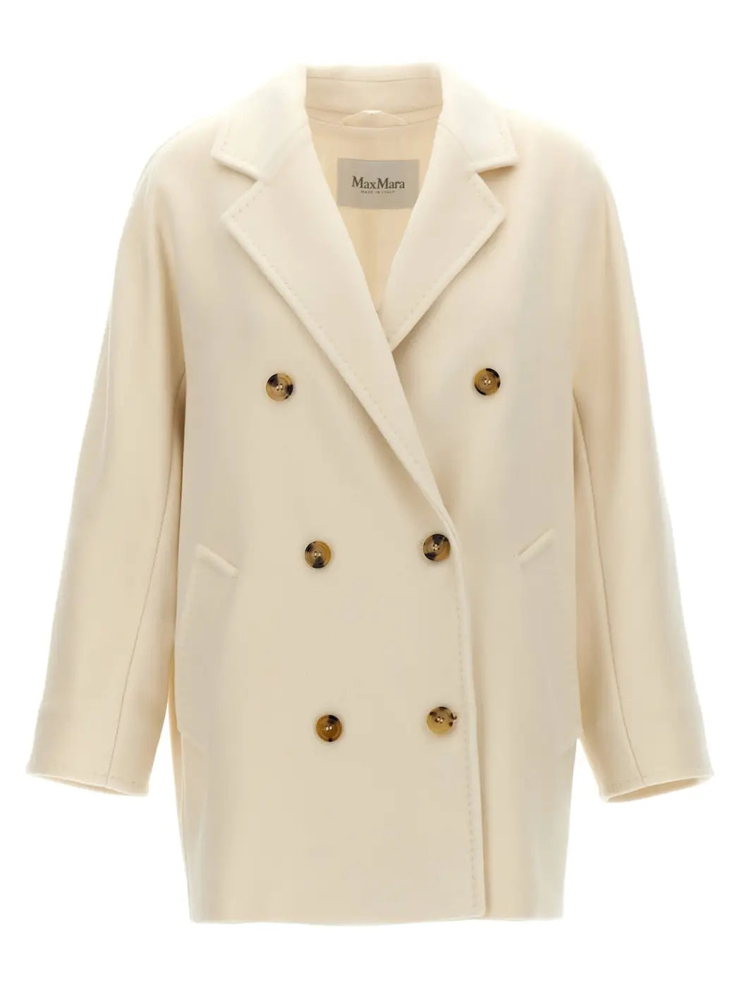Max Mara White Virgin Wool Coat