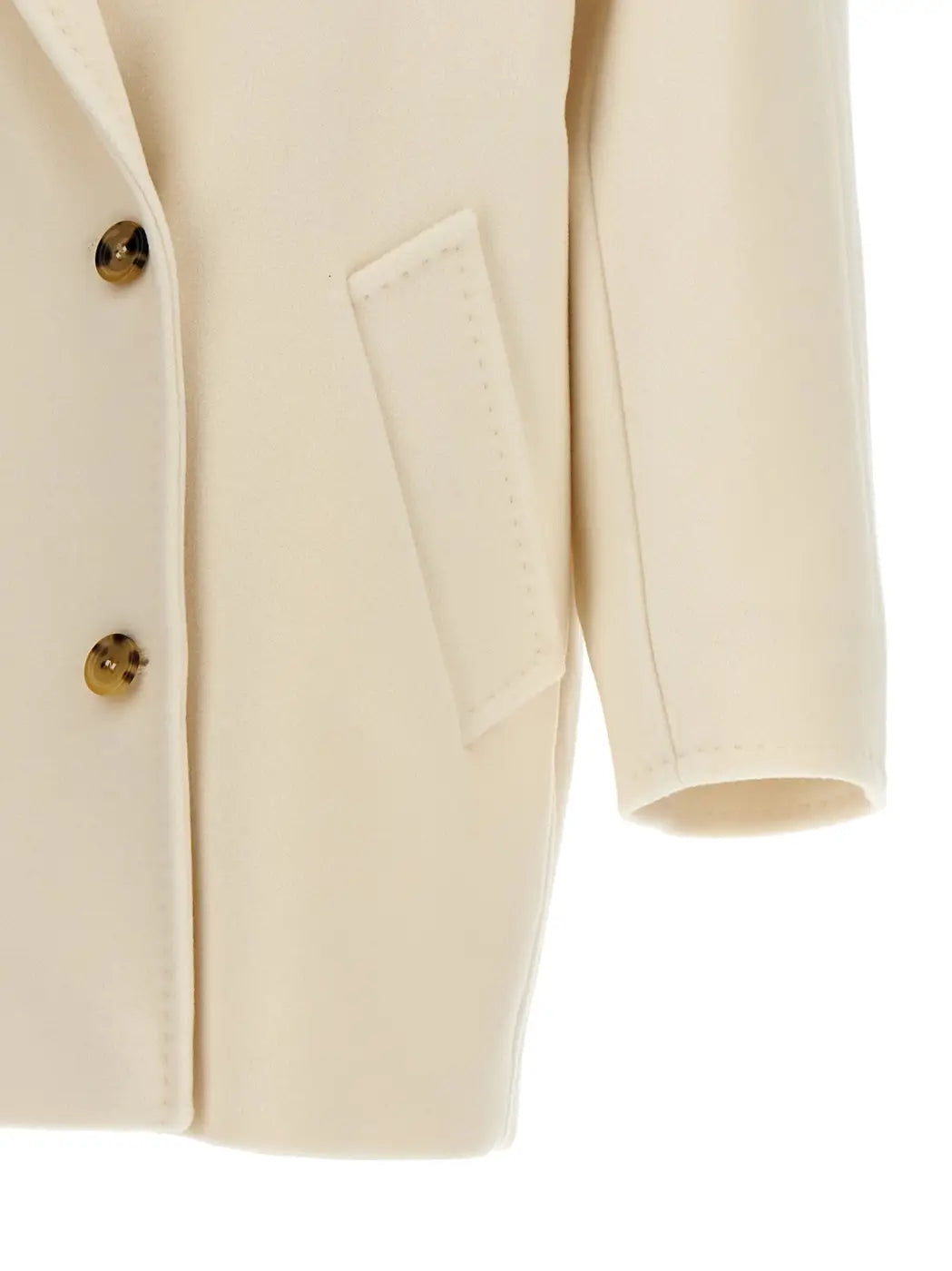 Max Mara White Virgin Wool Coat