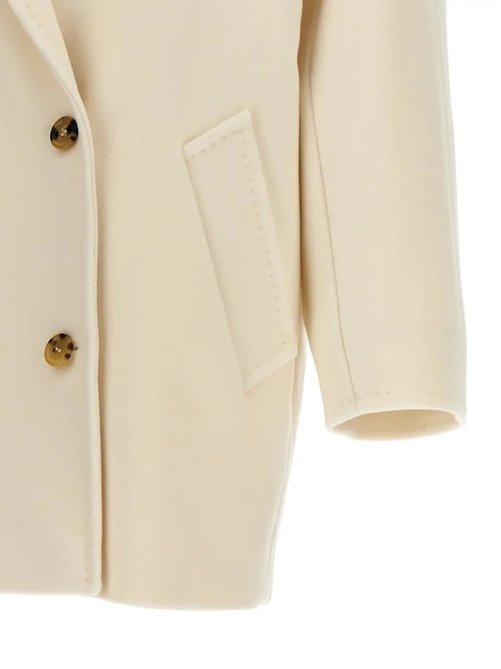 Max Mara White Virgin Wool Coat