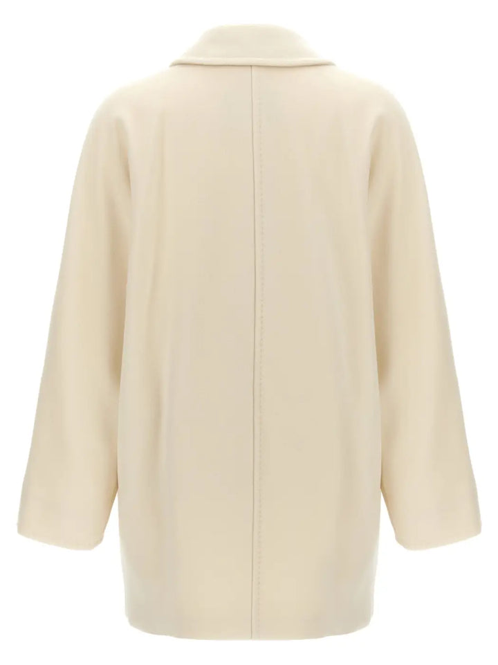 Max Mara White Virgin Wool Coat
