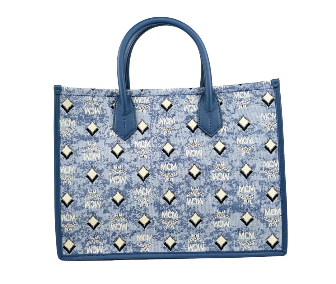 MCM Aren Munchen Denim Tote Bag