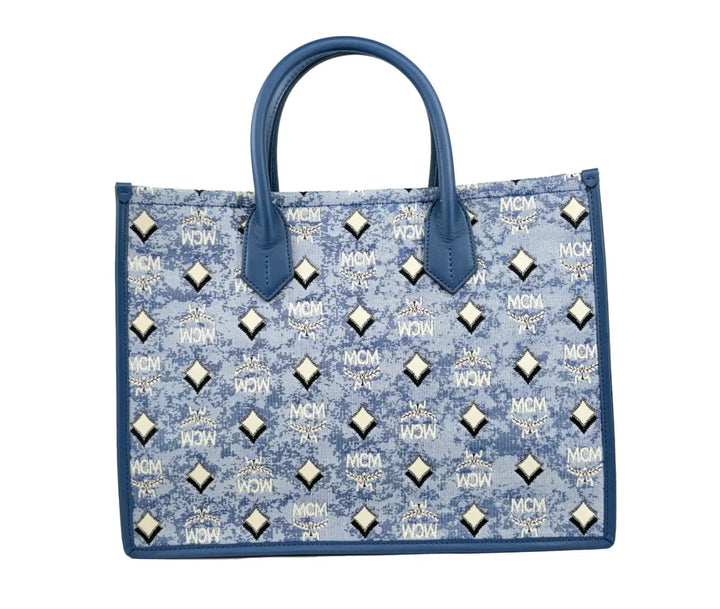 MCM Aren Munchen Denim Tote Bag