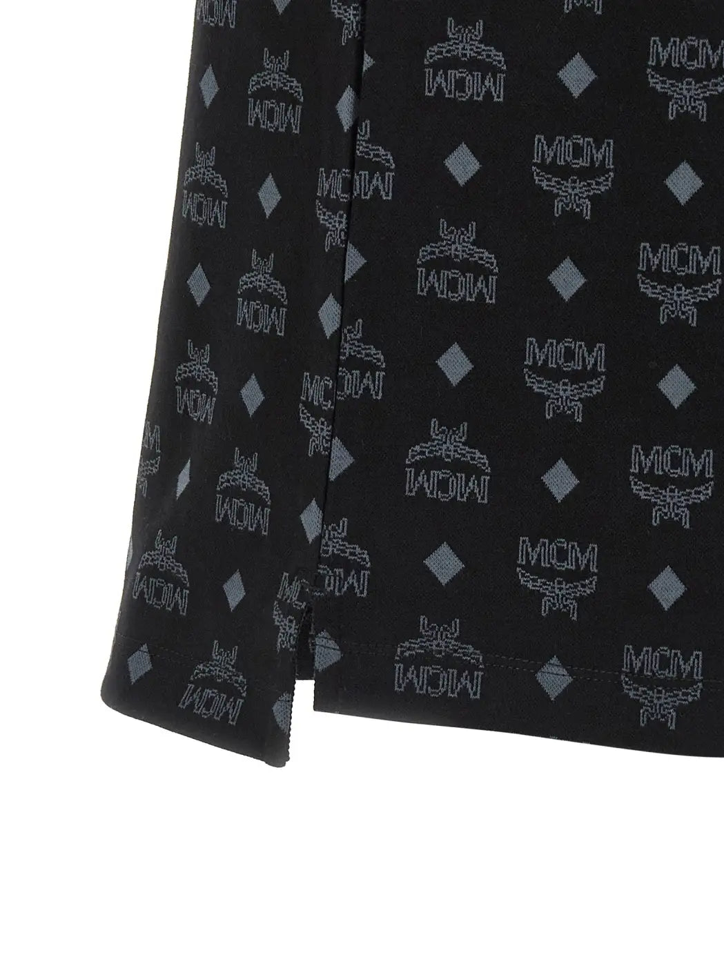 Mcm Black Cotton Polo Shirt