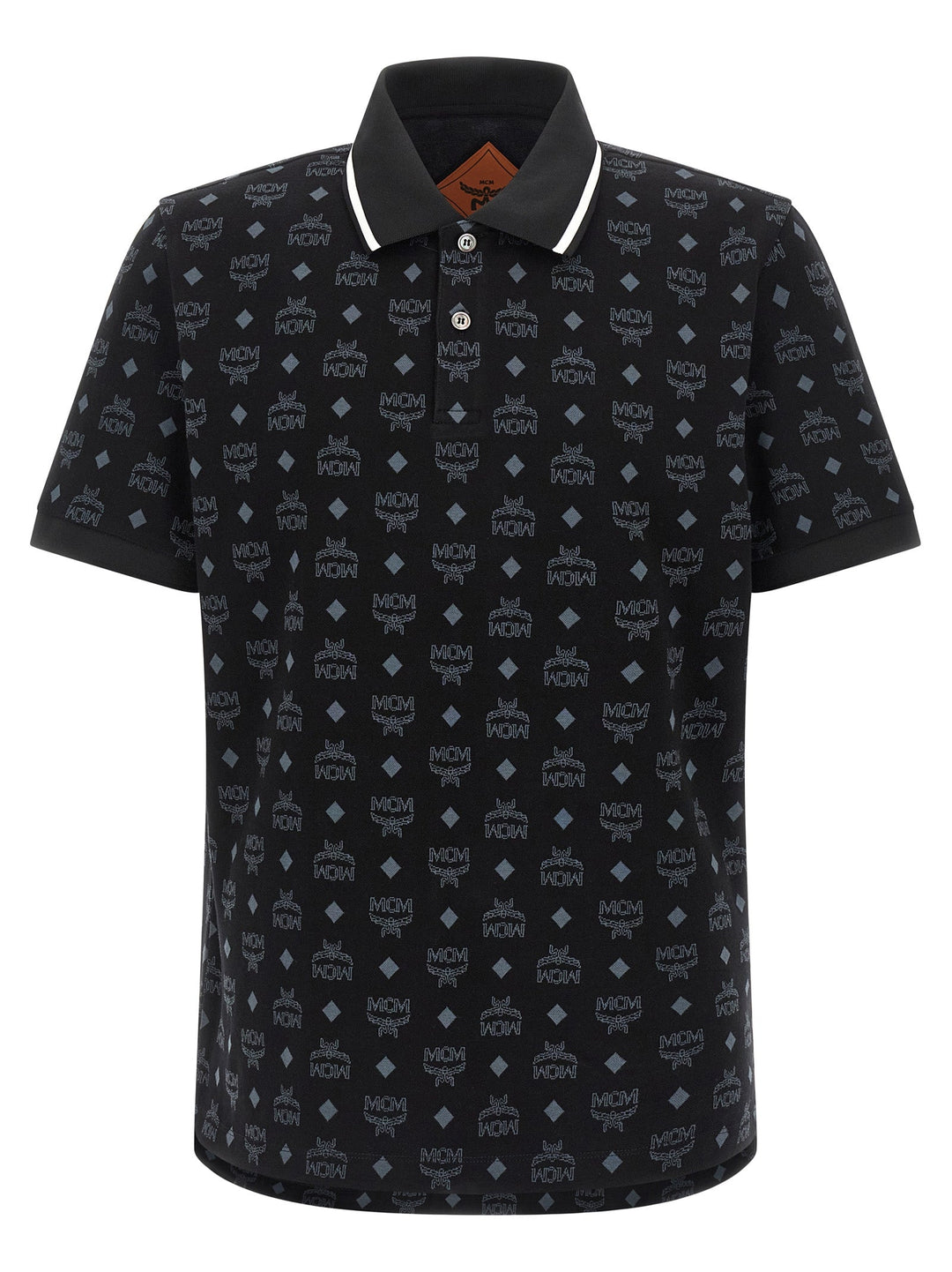 Mcm Black Cotton Polo Shirt