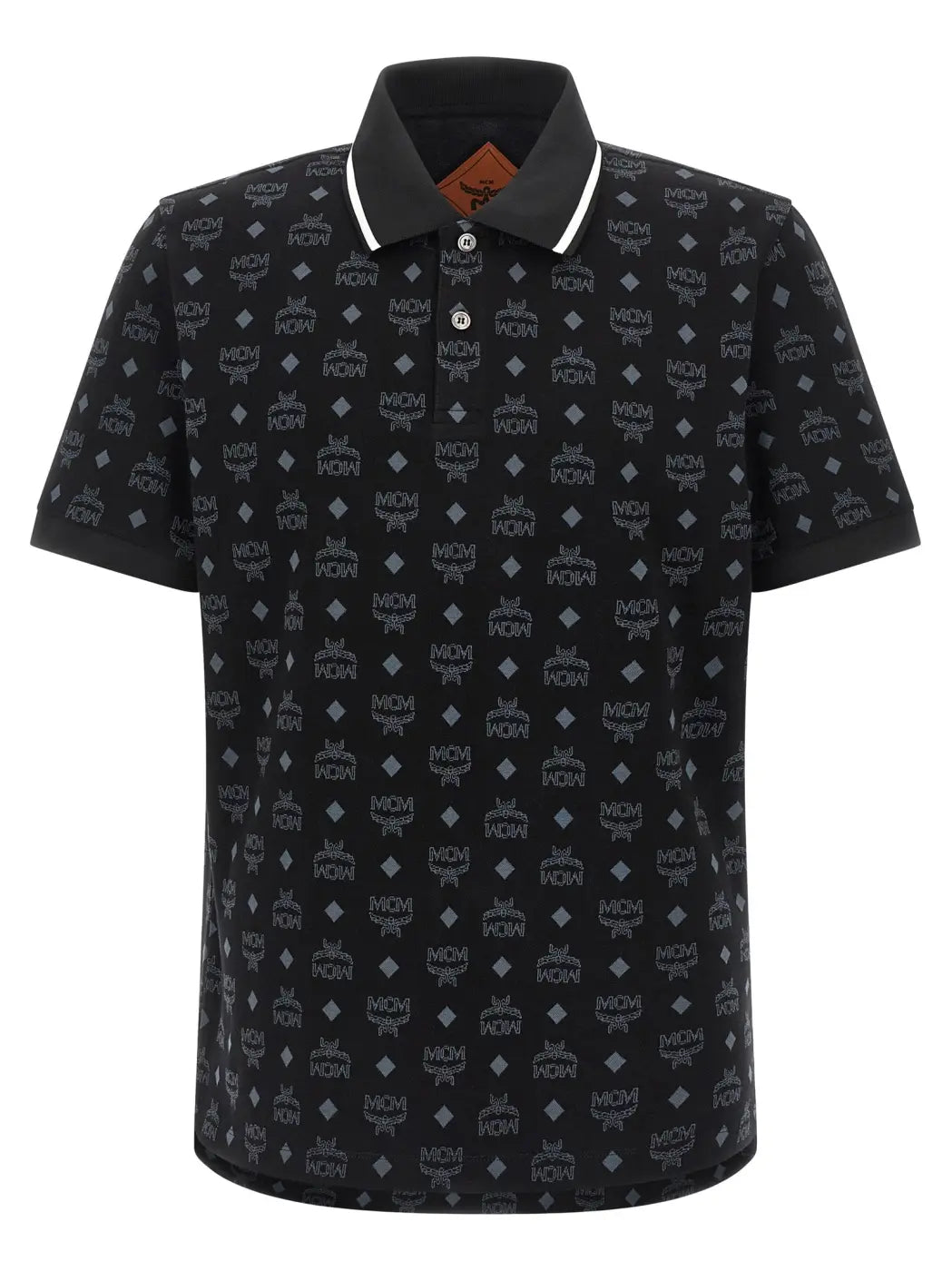 Mcm Black Cotton Polo Shirt