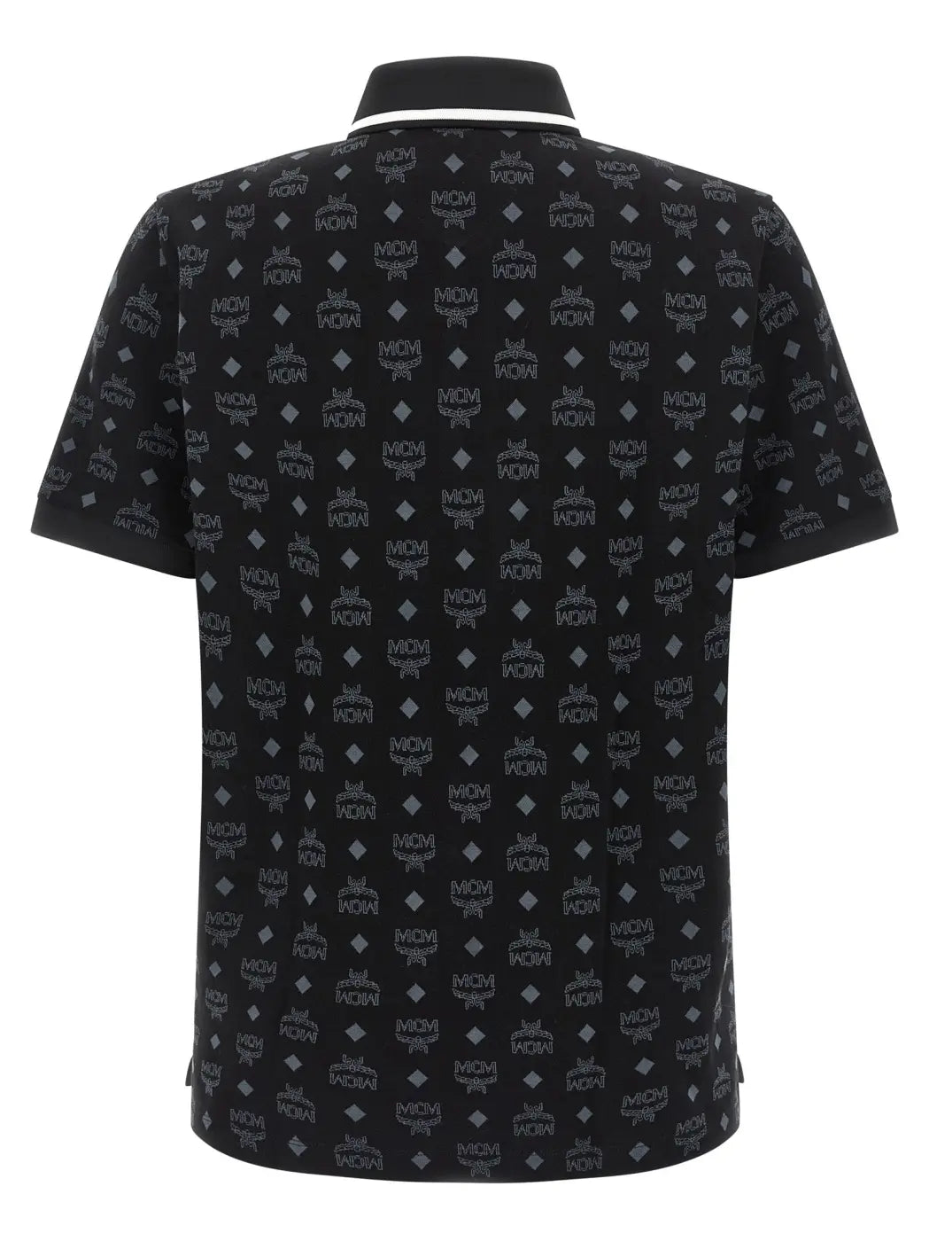 Mcm Black Cotton Polo Shirt
