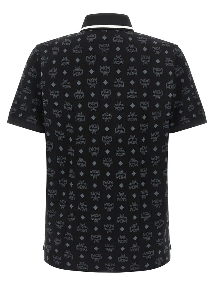 Mcm Black Cotton Polo Shirt