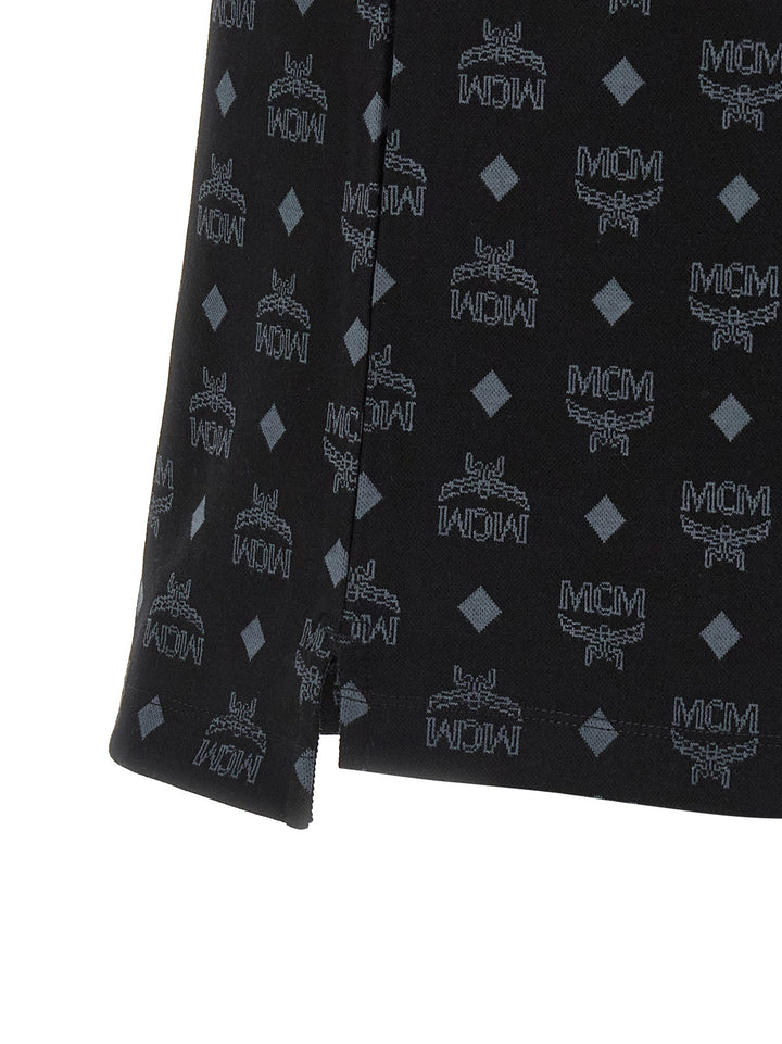 Mcm Black Cotton Polo Shirt