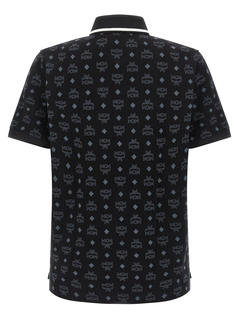 Mcm Black Cotton Polo Shirt