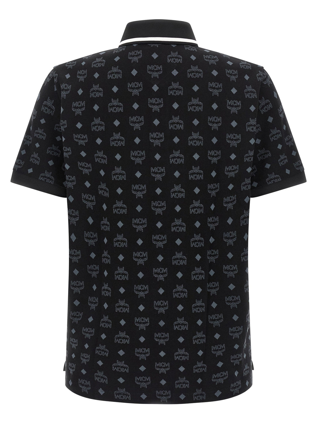 Mcm Black Cotton Polo Shirt
