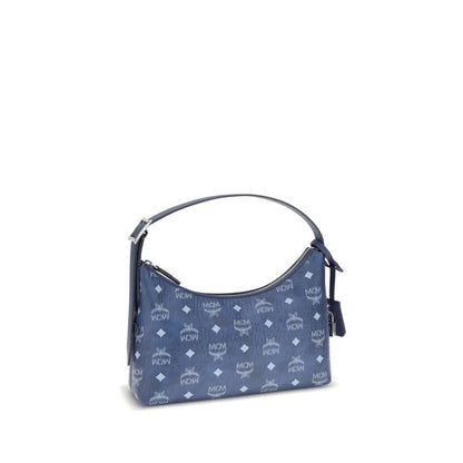 MCM Blue Fabric Shoulder Bag