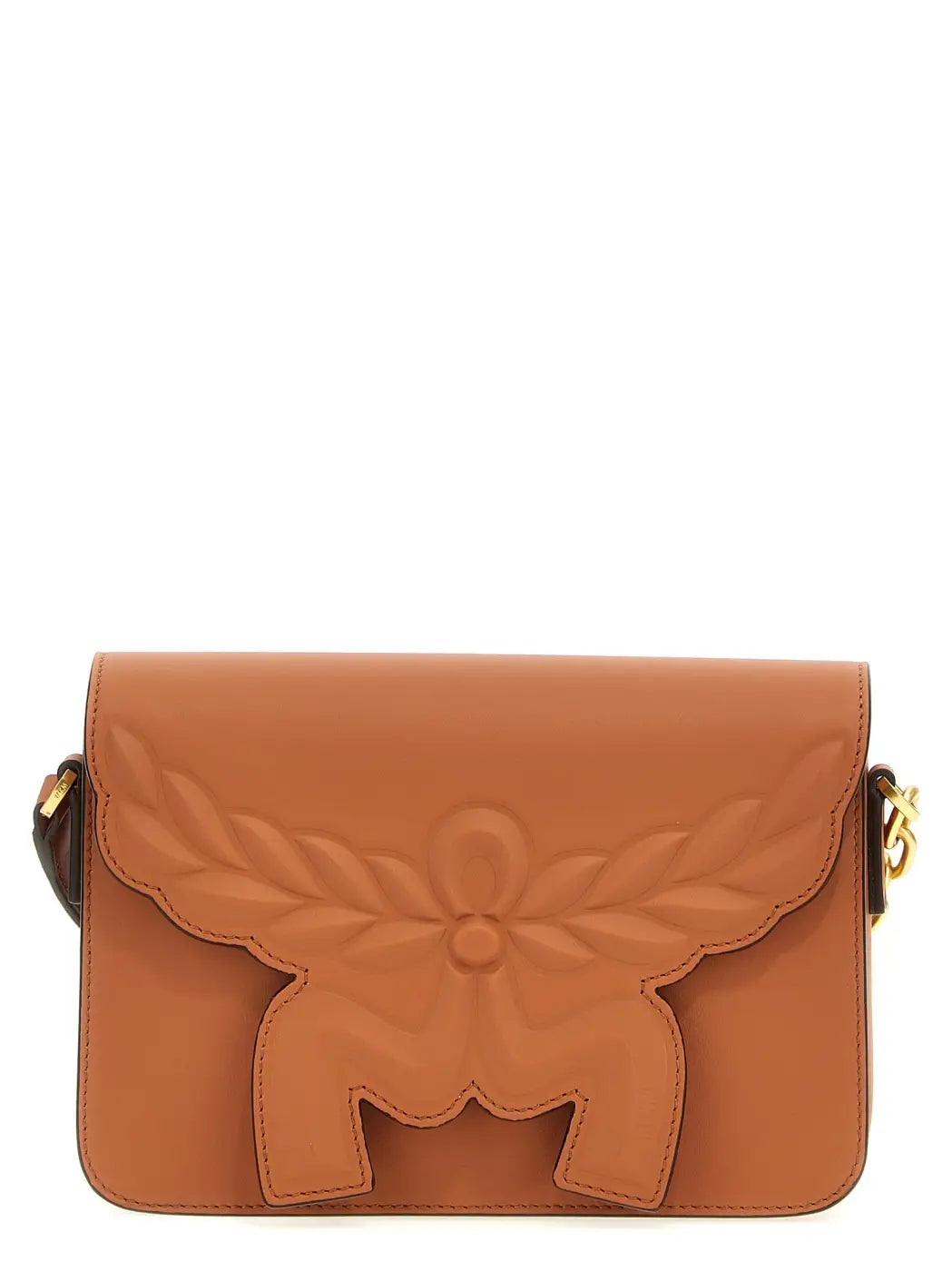 Mcm Brown Calfskin Crossbody Bag