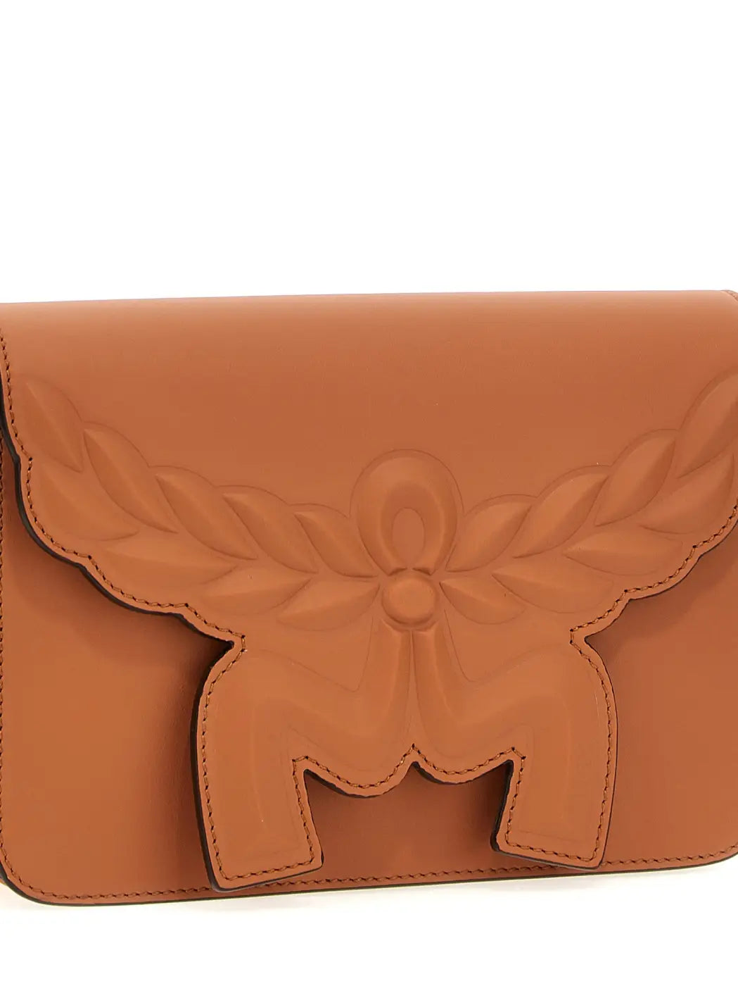 Mcm Brown Calfskin Crossbody Bag