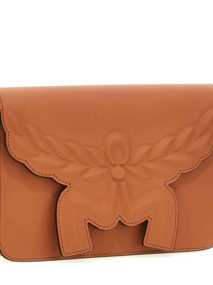 Mcm Brown Calfskin Crossbody Bag