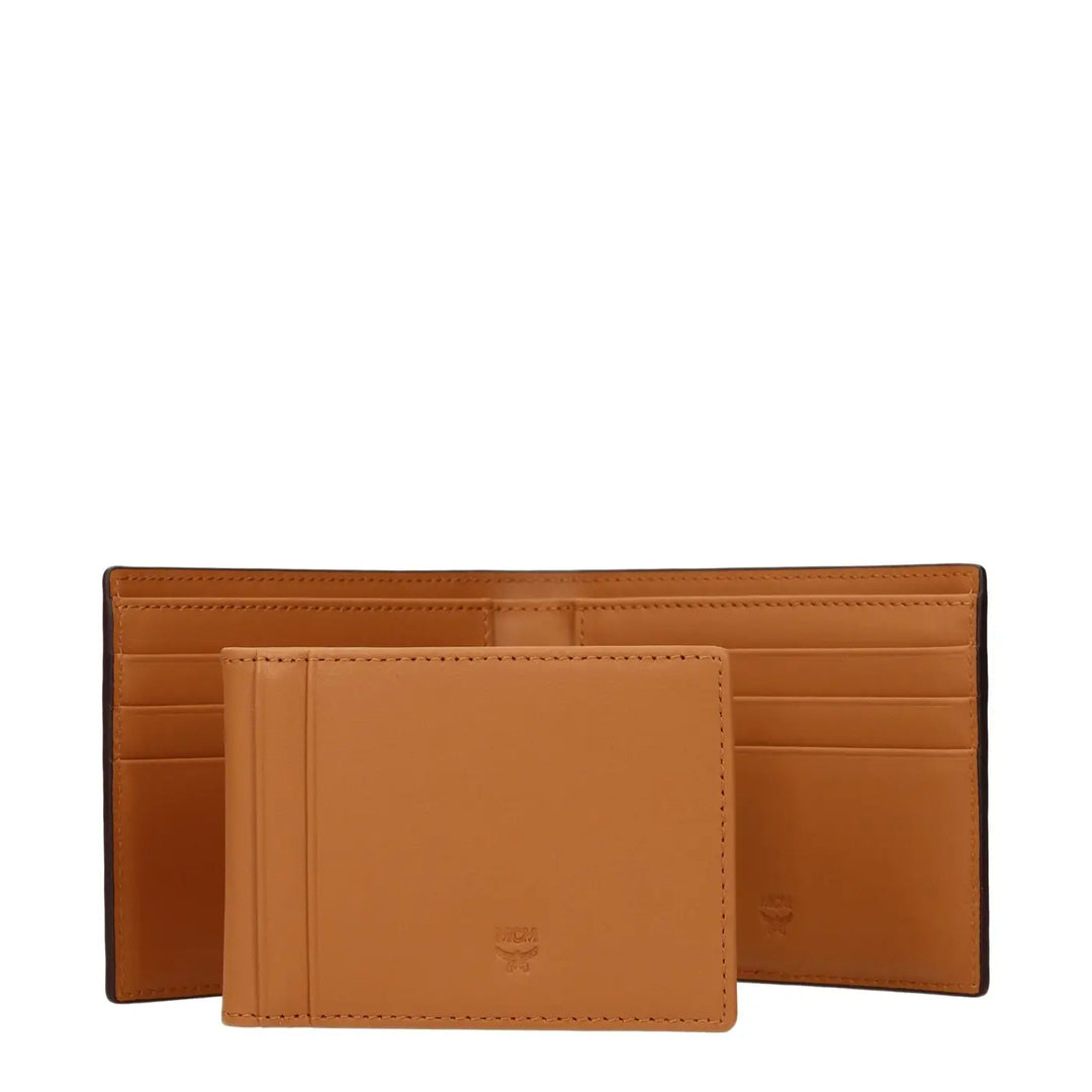 Mcm Brown Fabric Wallet