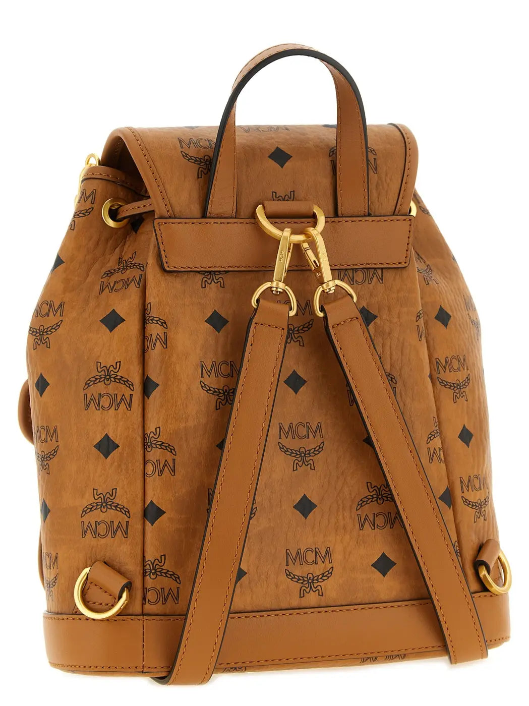 Mcm Brown Polyethylene Backpack