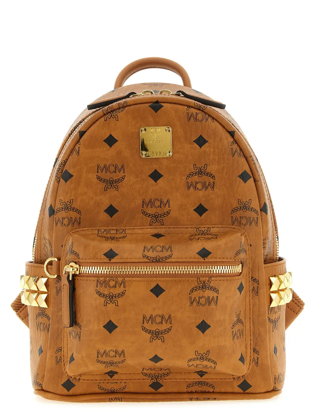 Mcm Brown Polyethylene Backpack