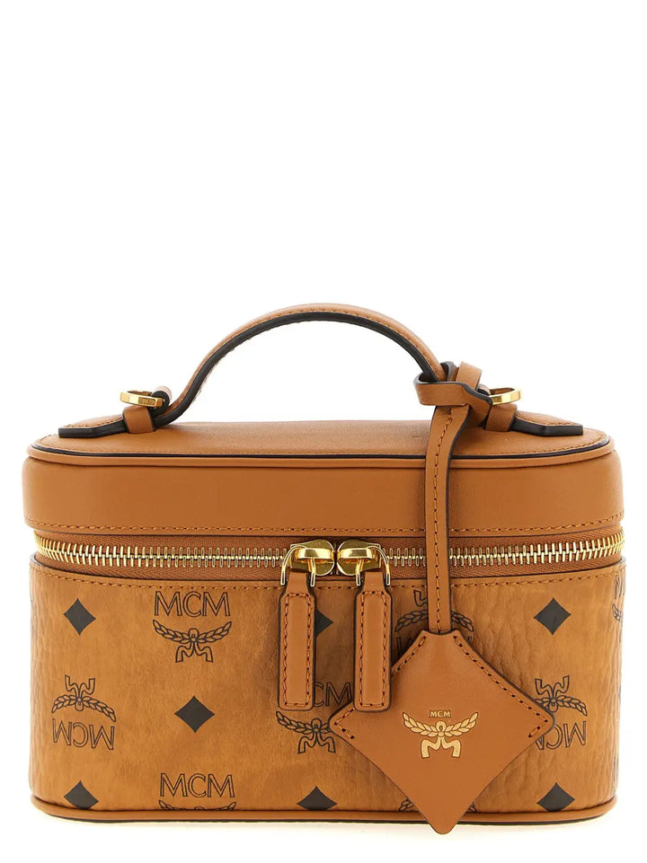 Mcm Brown Polyethylene Handbag