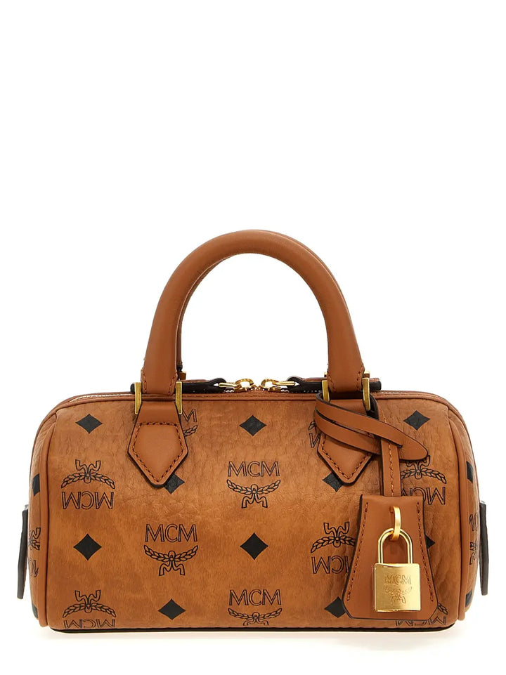 Mcm Brown Polyethylene Handbag