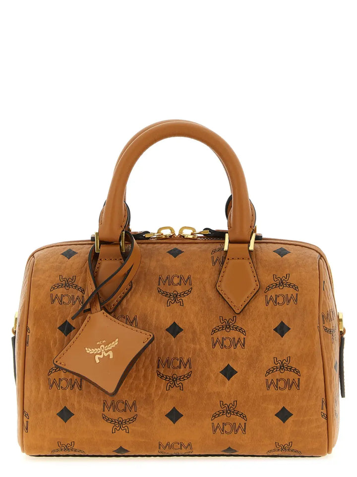 Mcm Brown Polyethylene Handbag