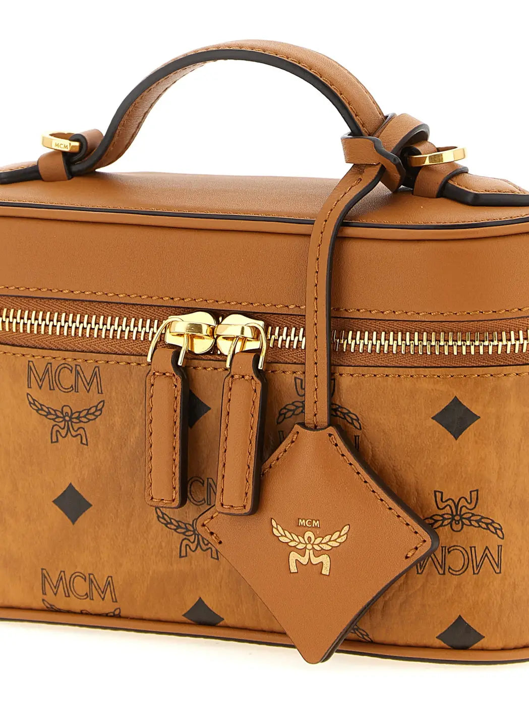Mcm Brown Polyethylene Handbag