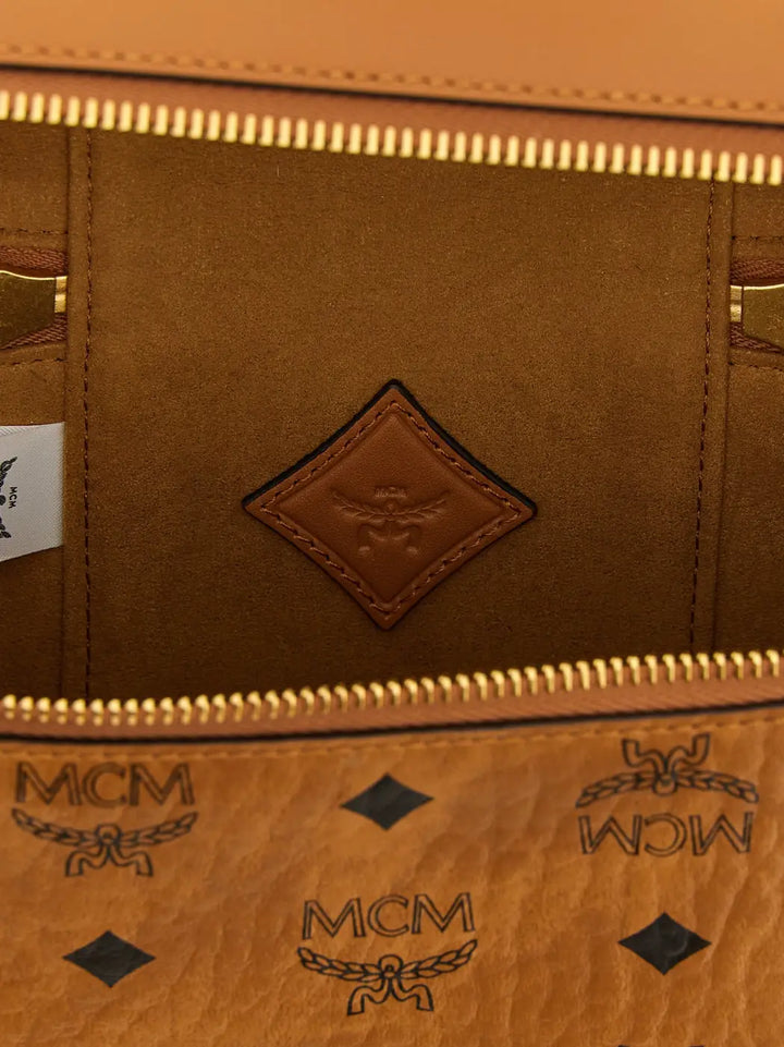 Mcm Brown Polyethylene Handbag