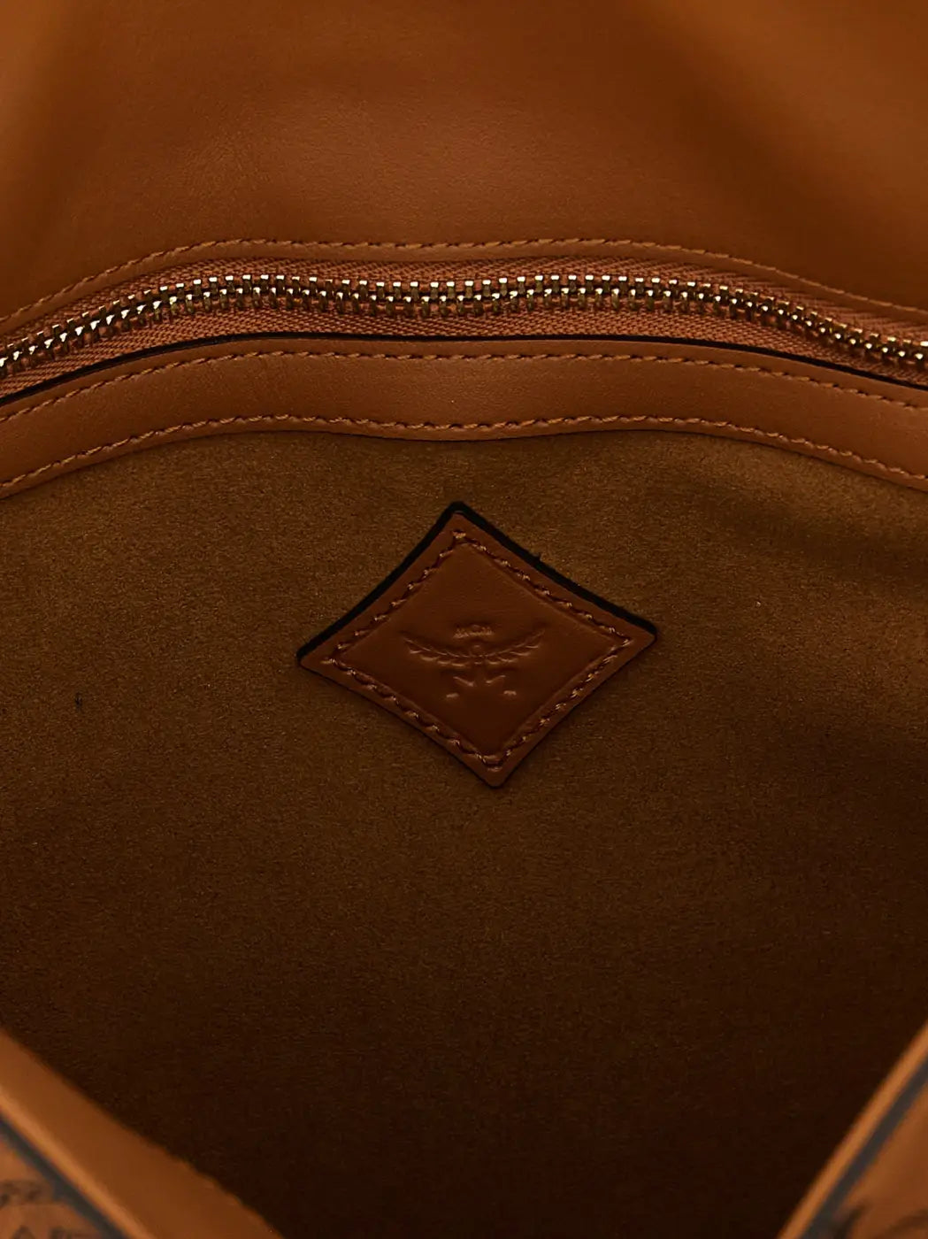 Mcm Brown Polyethylene Shoulder Bag