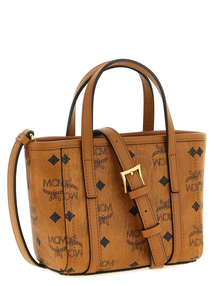 Mcm Brown Polyethylene Tote Bag