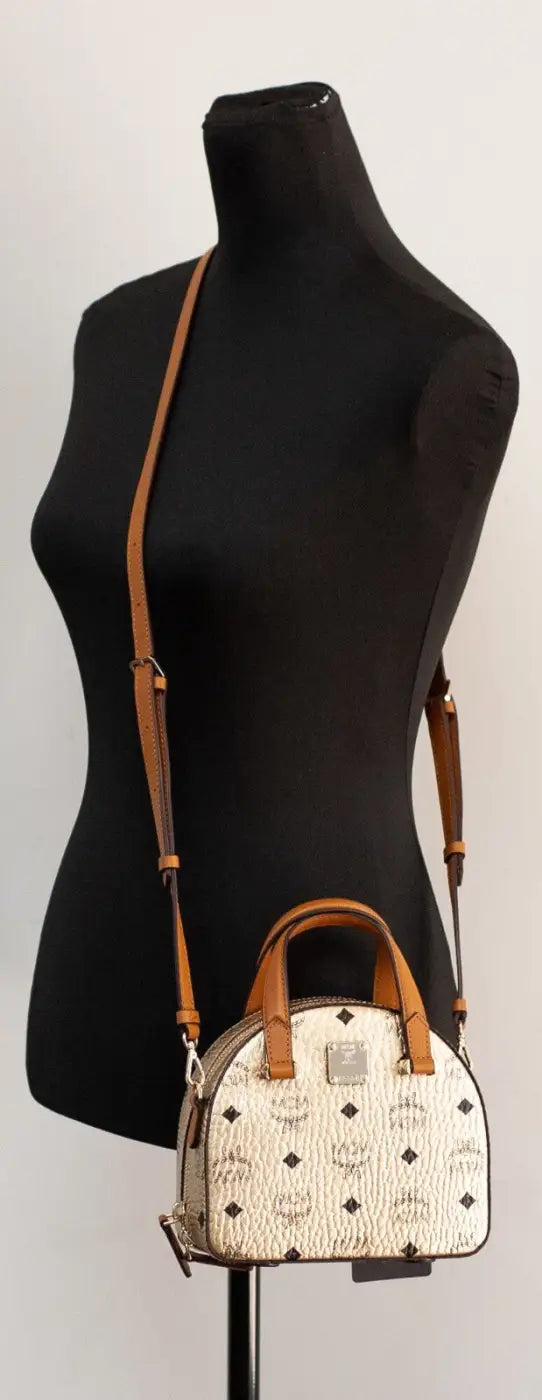 MCM - Half Moon Mini Round Top Tote Crossbody Bag