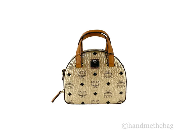MCM - Half Moon Mini Round Top Tote Crossbody Bag