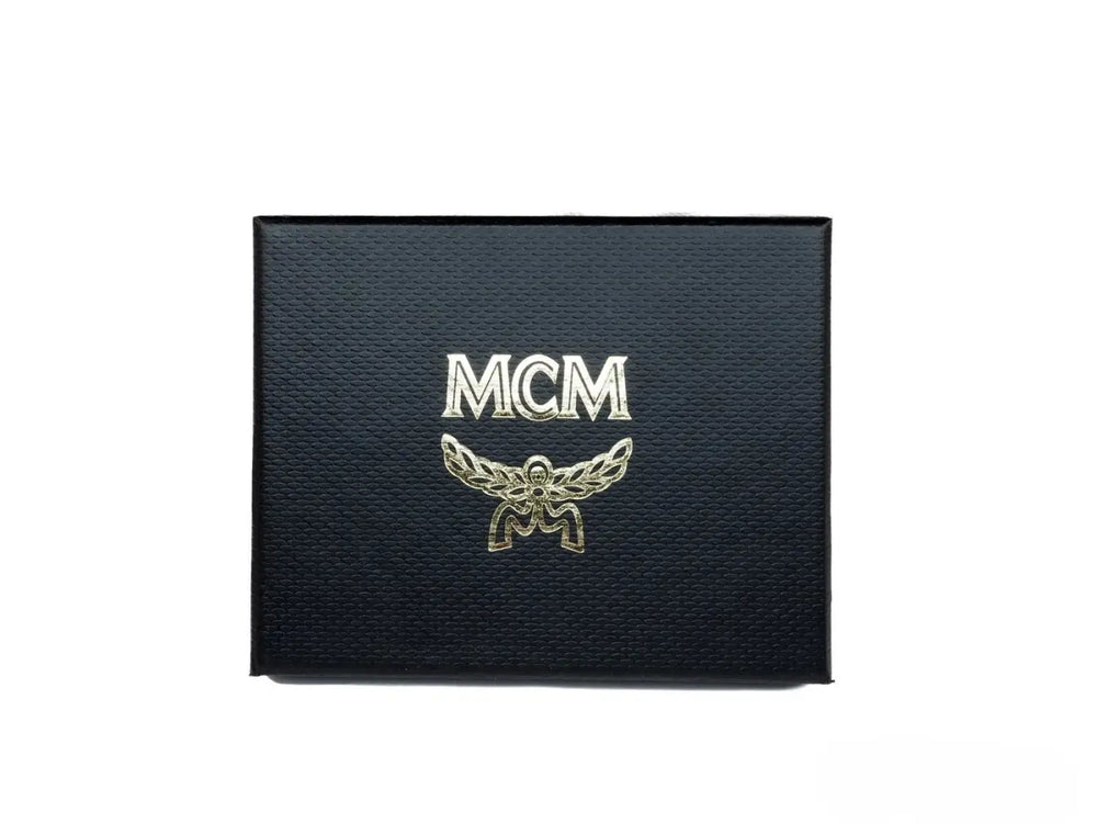 Mcm Neon Yellow Visetos Diamond Logo Card Case Wallet