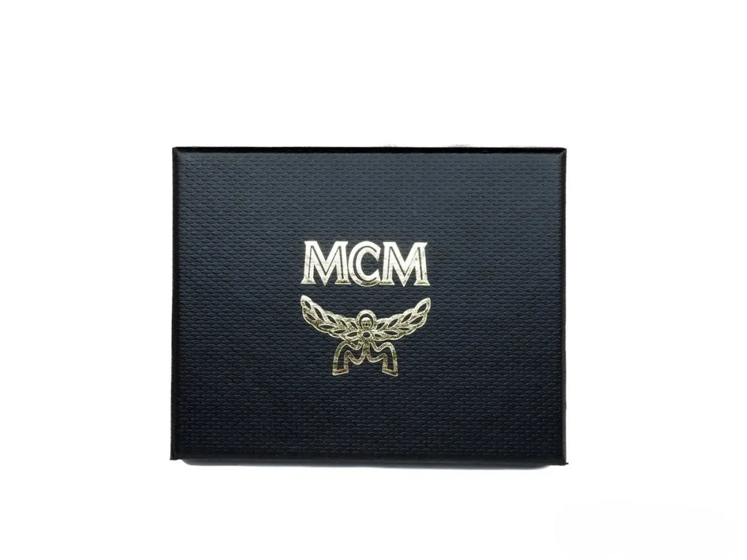 Mcm Neon Yellow Visetos Diamond Logo Card Case Wallet