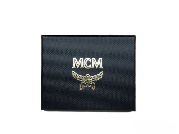 Mcm Neon Yellow Visetos Diamond Logo Card Case Wallet