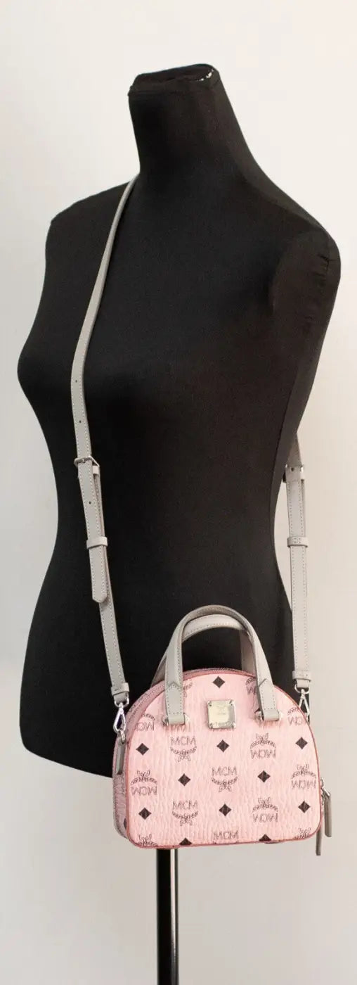 MCM - Signature Half Moon Top Handle Crossbody Bag