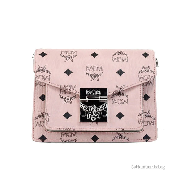 MCM - Signature Patricia Leather Mini Flap Lock Crossbody Bag