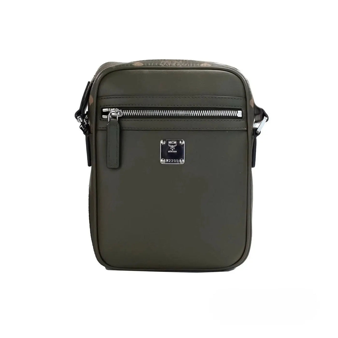 MCM Visetos Leather Camera Crossbody Bag
