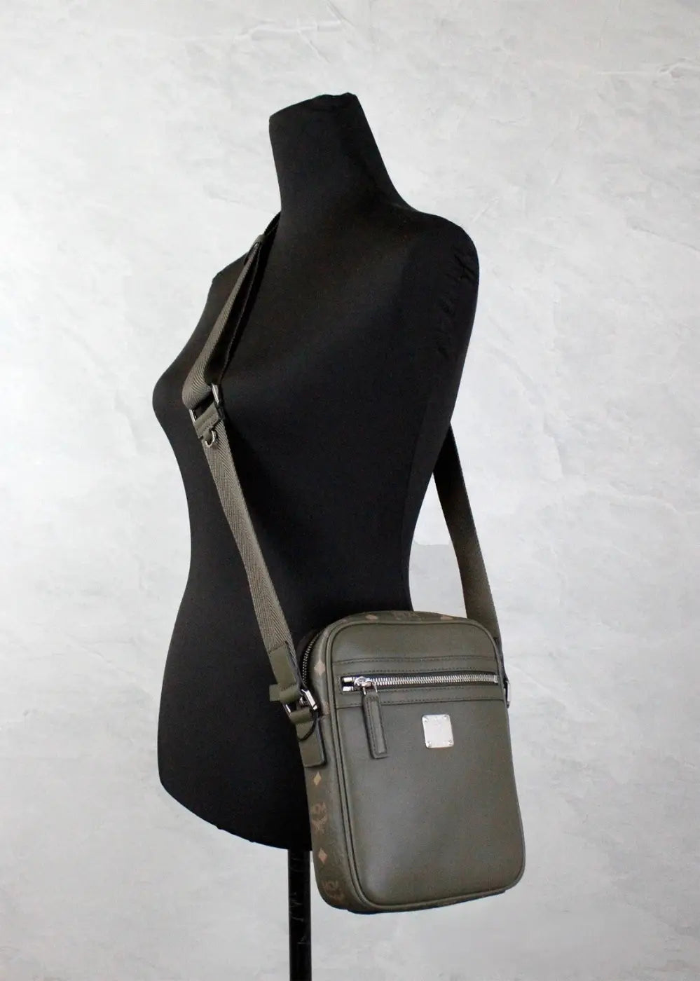 MCM - Visetos Leather Camera Crossbody Bag