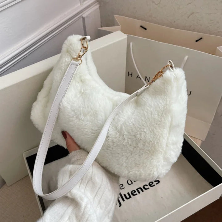 Sumptuous Fur Shoulder Bag for Your Fragrance Essentials Bags bags Trendsi