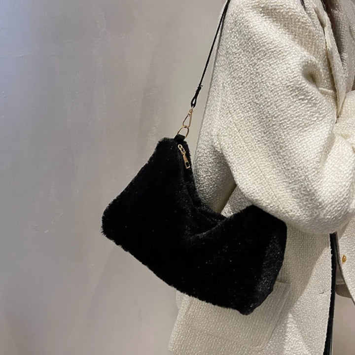 Sumptuous Fur Shoulder Bag for Your Fragrance Essentials Bags bags Trendsi