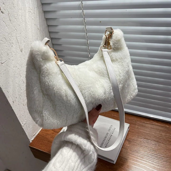 Sumptuous Fur Shoulder Bag for Your Fragrance Essentials Bags bags Trendsi