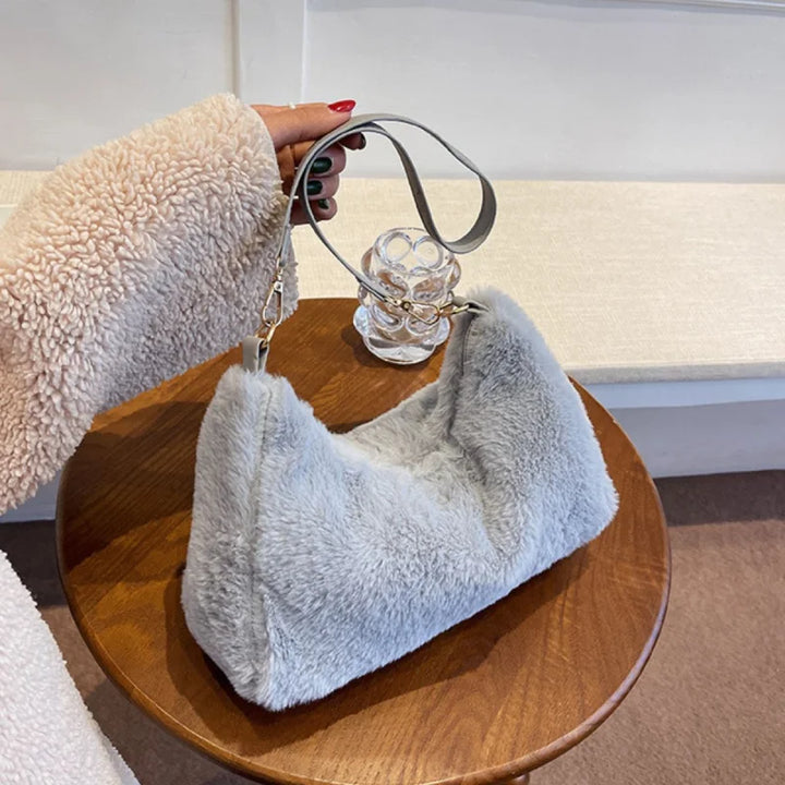 Sumptuous Fur Shoulder Bag for Your Fragrance Essentials Bags bags Trendsi